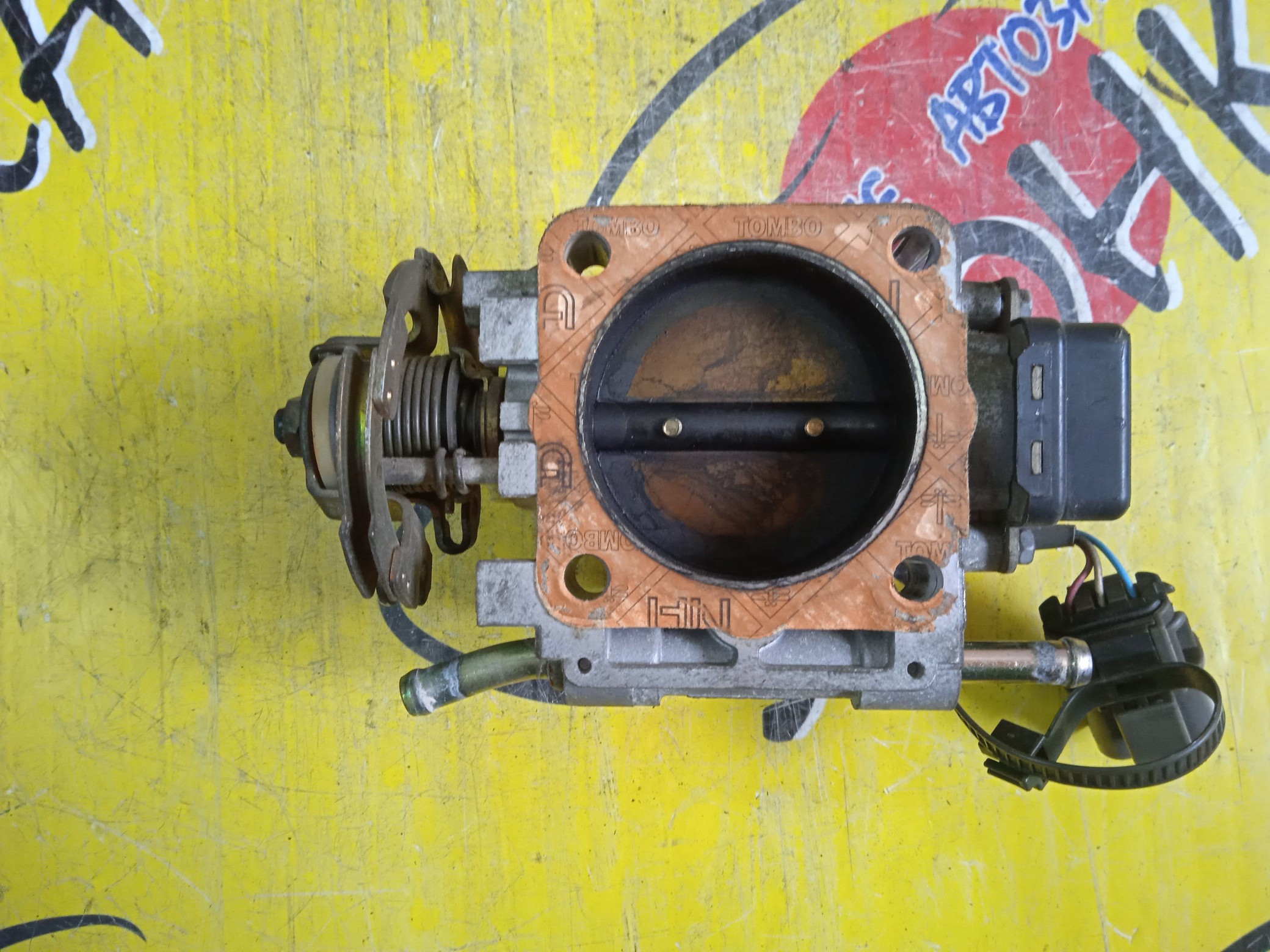 ЗАСЛОНКА ДРОССЕЛЬНАЯ/NIS/RB25-DE/LAUREL/SKYLINE/STAGEA/HC35/HR34/WHC34/3*3 КОНТ.