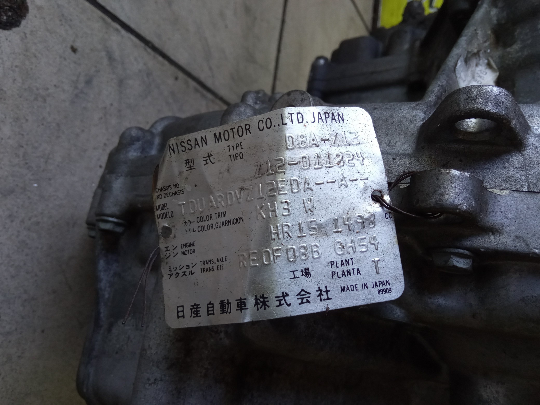 АКПП/NIS/HR15/CUBE/NOTE/TIIDA/TIIDA LATIO/WINGROAD/C11/E11/SC11/VY12/Y12/YGZ11/YK12/YZ11/Z12/СЕЛЕКТОР СВЕРХУ/RE0F08B/CVT/310201XC0B