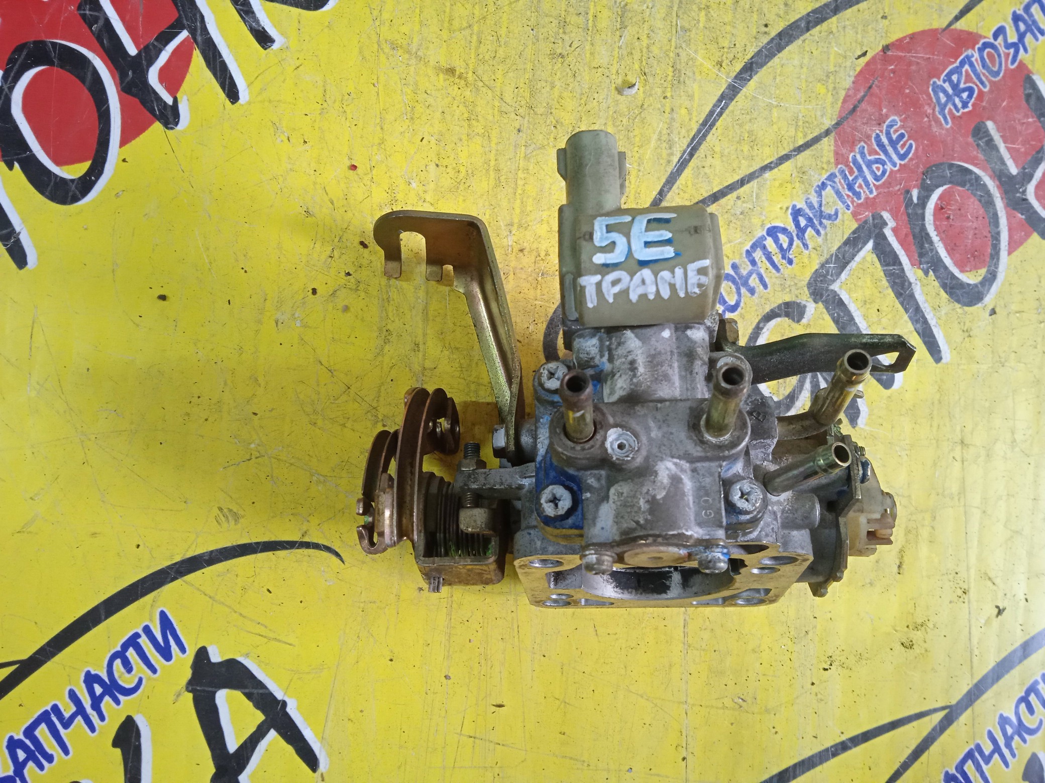 ЗАСЛОНКА ДРОССЕЛЬНАЯ/TOY/4E-FE/5E-FE/CORSA/TERCEL/STARLET/EL41/EL43/EL45/EL51/EL53/EL55/ДПДЗ 3К/КВАДРАТНЫЙ/4 БОЛЬШ И 1 МАЛ ТРУБКА