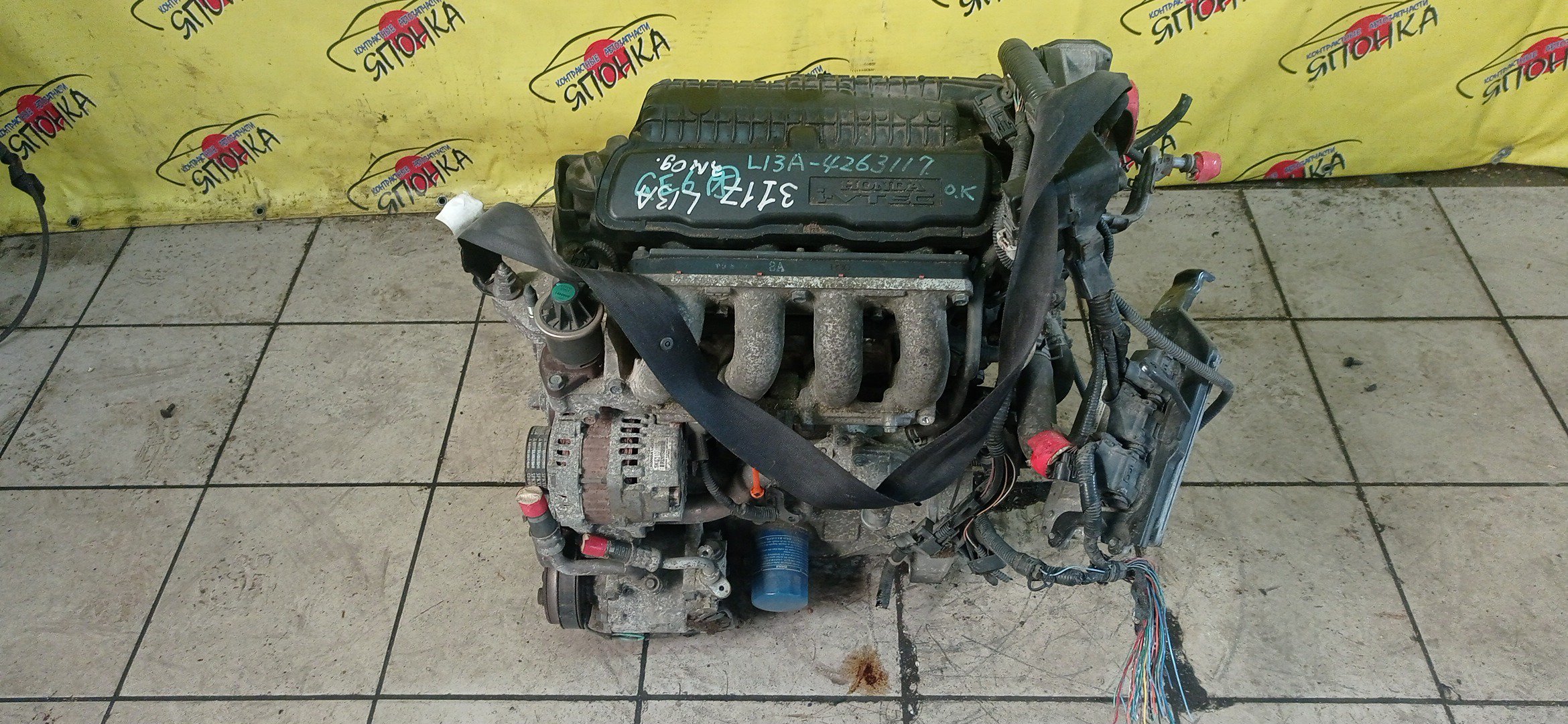 ДВС/HON/L13A/FIT/JAZZ/GE6/GE7/ЭЛЕКТРО ЗАСЛОНКА/4 СВЕЧИ/11000RB0800