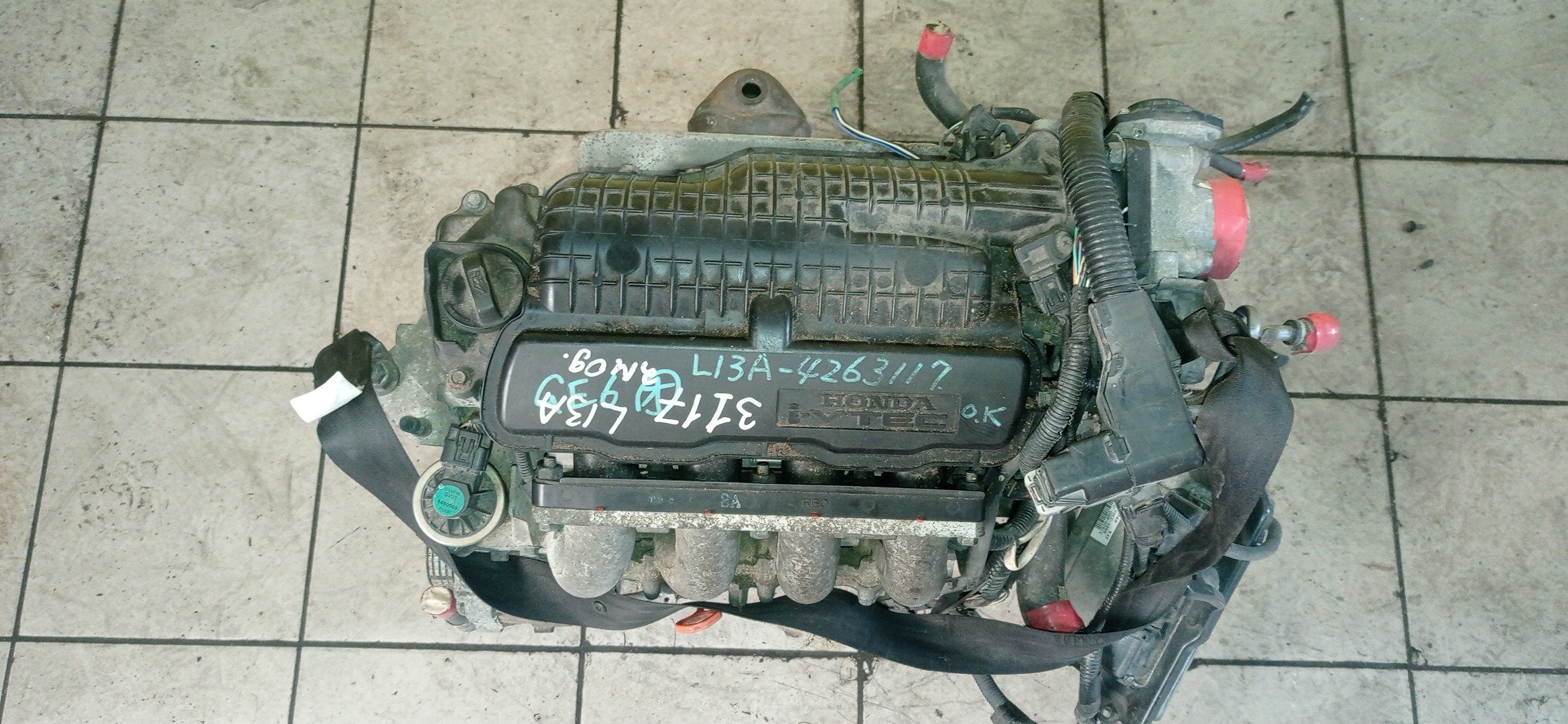 ДВС/HON/L13A/FIT/JAZZ/GE6/GE7/ЭЛЕКТРО ЗАСЛОНКА/4 СВЕЧИ/11000RB0800