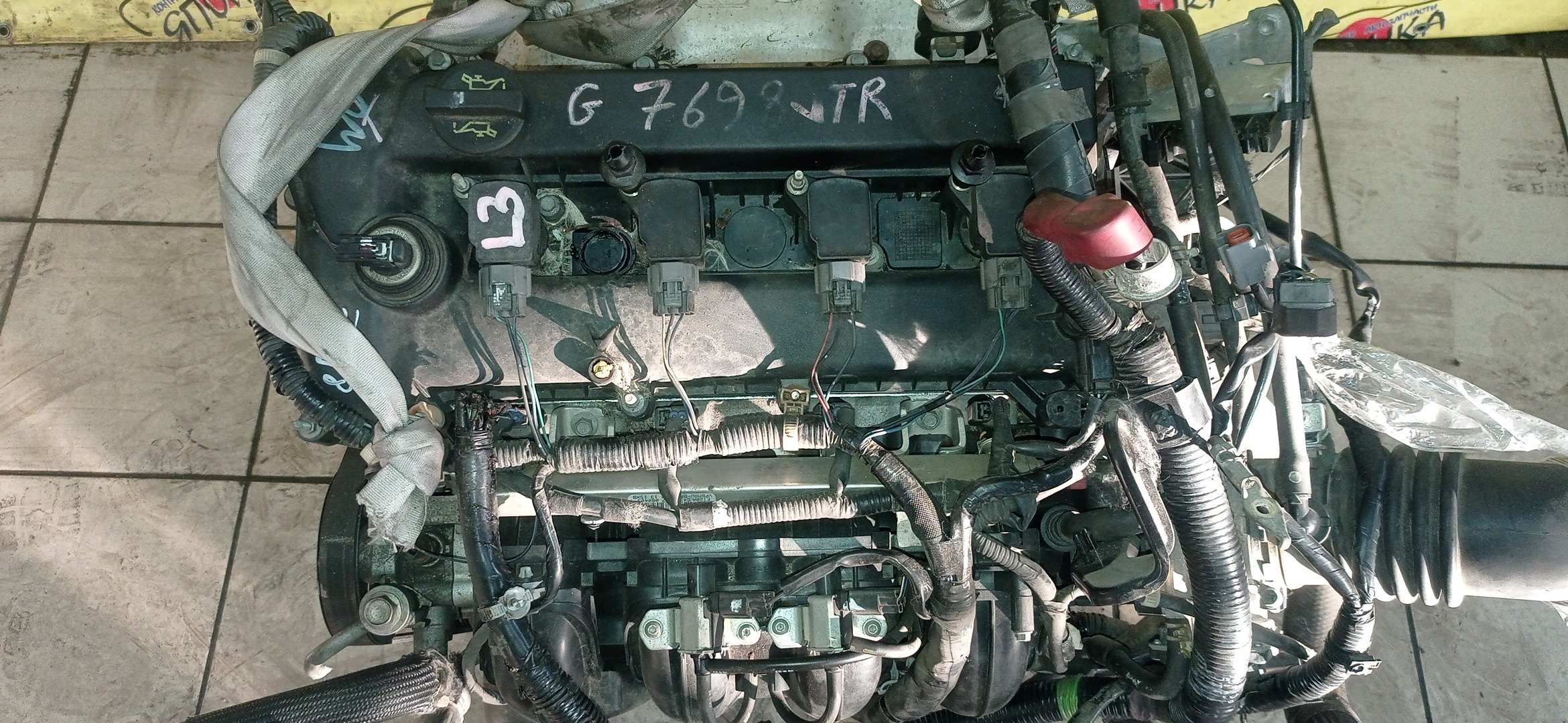 ДВС/MAZ/L3-VE/BLACK/ATENZA/ATENZA WAGON/AXELA/MAZDA6/PREMACY/BK3P/CR3W/GG3P/GG3S/GY3W/LY3P/КАТУШКИ СВЕРХУ/ДАТЧИК VVTI/ЩУП ЧЕРЕЗ ГОЛОВУ/КОМПРЕССОР СБОКУ