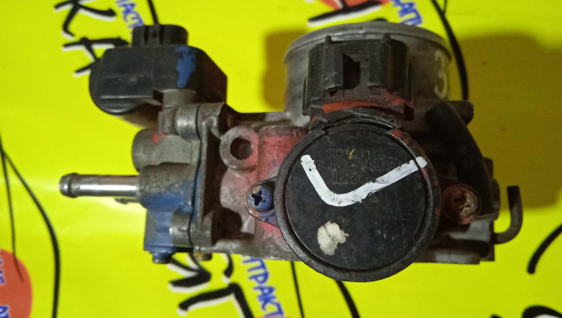 ЗАСЛОНКА ДРОССЕЛЬНАЯ/TOY/3S-FE/4S-FE/5S-FE/CALDINA/CARINA/CORONA PREMIO/ST191G/ST195G/ST198V/ST210/ST215/ДАТЧИК ХХ ЧЕРНЫЙ/2 БОЛЬШ И 2 МАЛ ТРУБКИ/УЦЕНКА