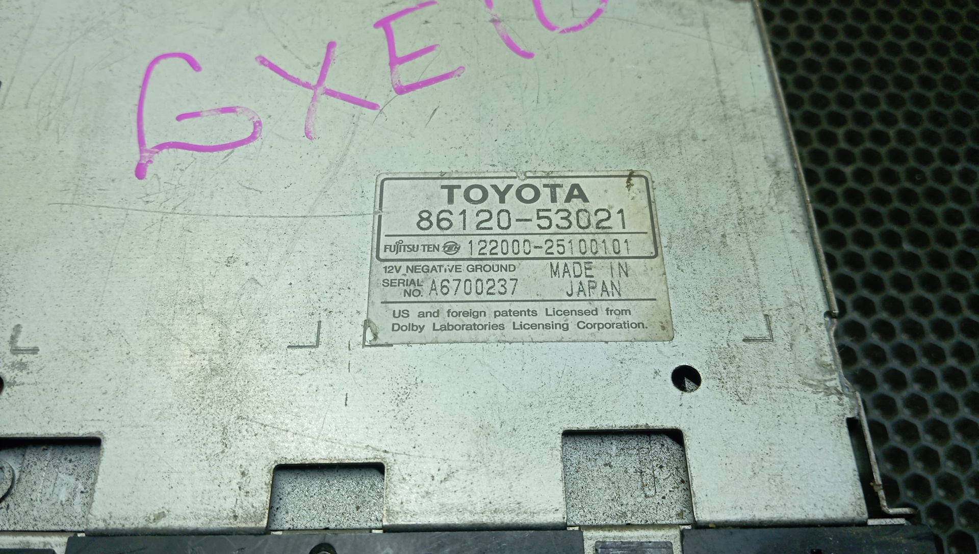 АВТОМАГНИТОЛА/TOY/ALTEZZA/ALTEZZA GITA/GXE10/SXE10/JCE10/8612053021