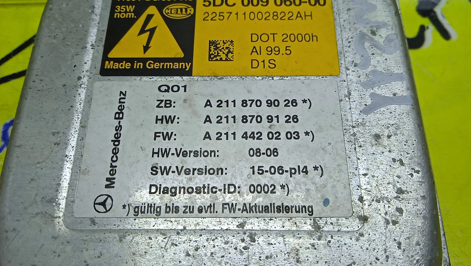 БЛОК РОЗЖИГА КСЕНОНА/MERC/E-CLASS/W211/A2118709026